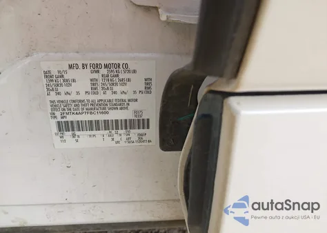 2015 Ford Edge Sport из США, поврежденный, VIN 2FMTK4AP7FBC11600